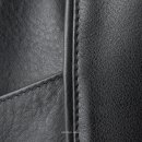 Minimal tote bag Jaxsen Black Pepper genuine leather texture 02