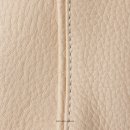 Minimal tote bag Jaxsen Vanilla genuine leather texture 01
