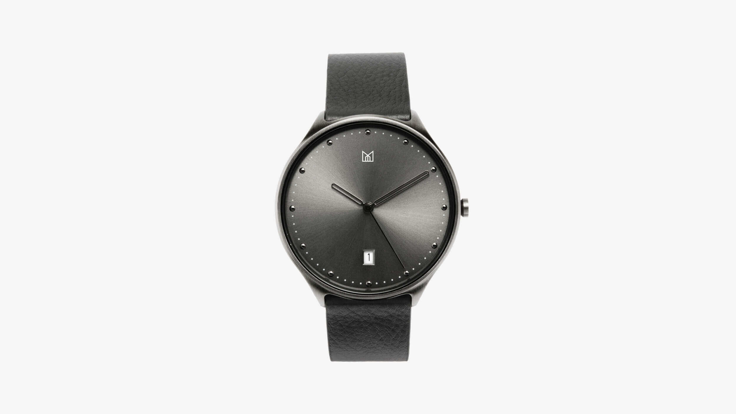 minimal watch neut - black front