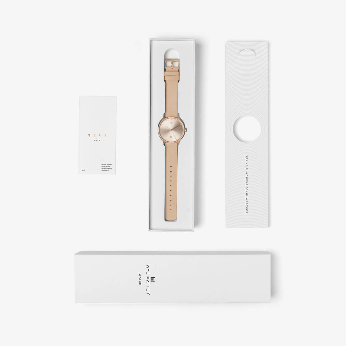 minimal watch neut rose gold-package